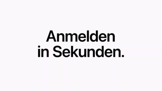 Anmelden in Sekunden